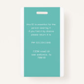 従業員ナースの写真とロゴ名のバッジ バッジ (裏面)