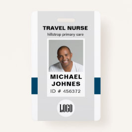 従業員ナースの写真とロゴ名のバッジ バッジ