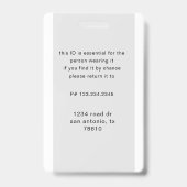 従業員ナースの写真とロゴ名のバッジ バッジ (裏面)