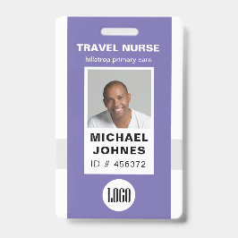 従業員ナースの写真とロゴ名のバッジ バッジ