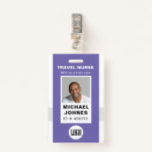 従業員ナースの写真とロゴ名のバッジ バッジ (正面クリップ)