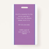 従業員ナースの写真とロゴ名のバッジ バッジ (裏面)