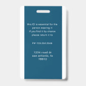 従業員ナースの写真とロゴ名のバッジ バッジ (裏面)