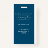 従業員ナースの写真とロゴ名のバッジ バッジ (裏面)