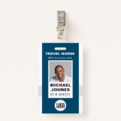 従業員ナースの写真とロゴ名のバッジ バッジ (正面クリップ)