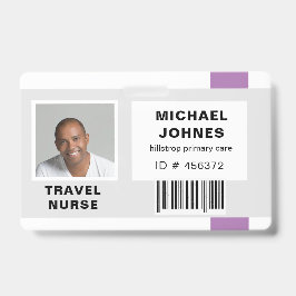 従業員バーコードの写真名タグ バッジ