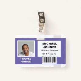 従業員バーコードの写真名タグ バッジ