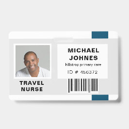 従業員バーコードの写真名タグ バッジ