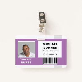 従業員バーコードの写真名タグ バッジ