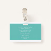 従業員バーコードの写真名タグ バッジ (裏面クリップ)