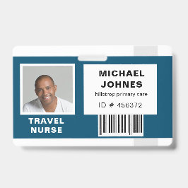 従業員バーコードの写真名タグ バッジ