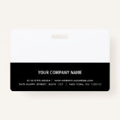 従業員バーコードロゴ名スキャナーストライプ金ゴールド バッジ (裏面)