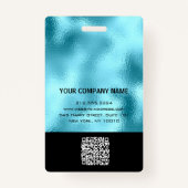 従業員バーコードロゴ名スキャナー縦青 バッジ (裏面)