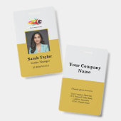 従業員パーソナライズされたのバ企業のッジ バッジ (正面&裏面)