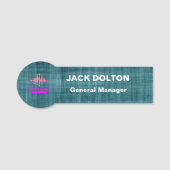 従業員パーソナライズされたのメタリックネームバッジ 名札 (正面)