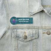 従業員パーソナライズされたのメタリックネームバッジ 名札 (インサイチュ)