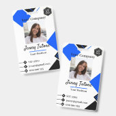 従業員パーソナライズされたのロゴと写真IDのバッジ バッジ (正面＆裏面)