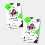 従業員パーソナライズされたのロゴと写真IDのバッジ バッジ (正面＆裏面)