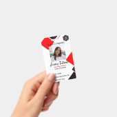 従業員パーソナライズされたのロゴと写真IDのバッジ バッジ (手持ち)