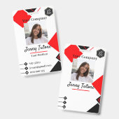 従業員パーソナライズされたのロゴと写真IDのバッジ バッジ (正面＆裏面)