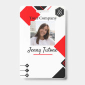 従業員パーソナライズされたのロゴと写真IDのバッジ バッジ (裏面)