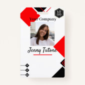 従業員パーソナライズされたのロゴと写真IDのバッジ バッジ (裏面)