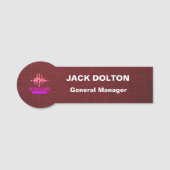 従業員パーソナライズされたのロゴ名タグ 名札 (正面)