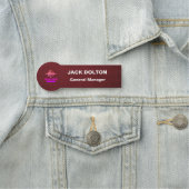 従業員パーソナライズされたのロゴ名タグ 名札 (インサイチュ)