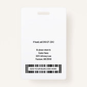 従業員パーソナライズされたの写真と病院のロゴID バッジ (裏面)