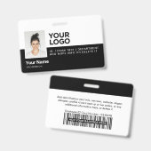 従業員パーソナライズされたの写真モダンIDのセキュリティ バッジ (表裏)