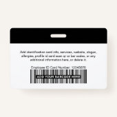 従業員パーソナライズされたの写真モダンIDのセキュリティ バッジ (裏面)