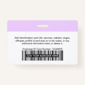 従業員パーソナライズされたの写真モダンIDセキュリティ バッジ (裏面)