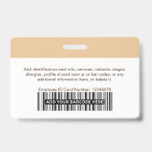 従業員パーソナライズされたの写真モダンIDセキュリティ バッジ (裏面)