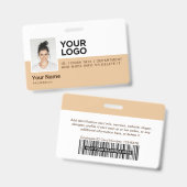 従業員パーソナライズされたの写真モダンIDセキュリティ バッジ (表裏)