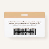 従業員パーソナライズされたの写真モダンIDセキュリティ バッジ (裏面)