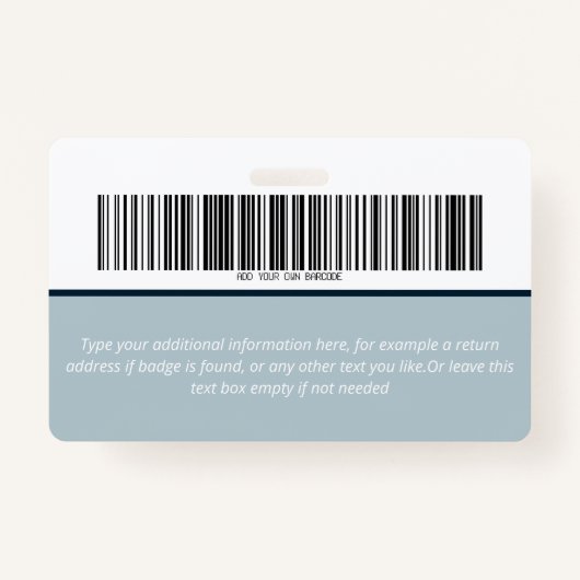 従業員パーソナライズされたの写真ロゴバーコードID バッジ (裏面)