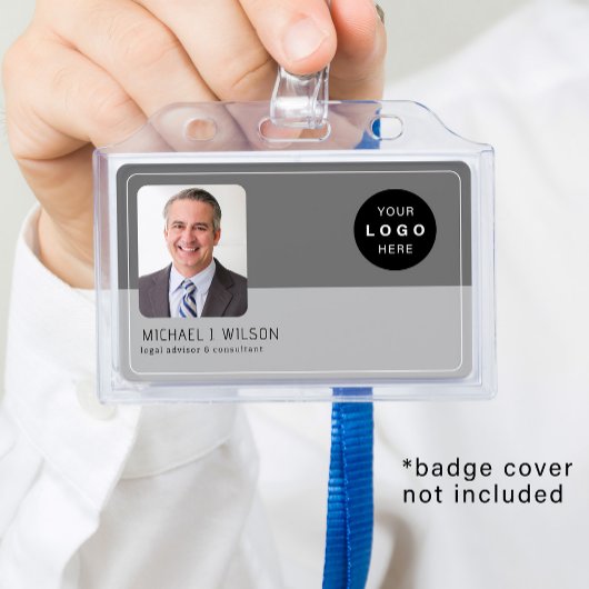 従業員パーソナライズされたの写真ロゴQRバーコードID バッジ