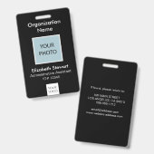 従業員パーソナライズされたの写真IDとロゴのバッジ バッジ (Front & Back)