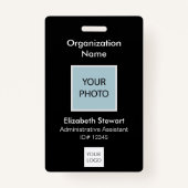 従業員パーソナライズされたの写真IDとロゴのバッジ バッジ (正面)