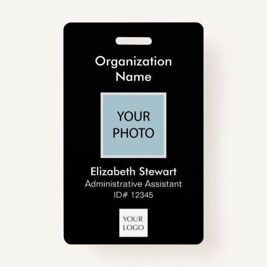 従業員パーソナライズされたの写真IDとロゴのバッジ バッジ (正面)