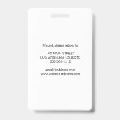 従業員パーソナライズされたの写真IDとロゴのバッジ バッジ (裏面)