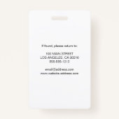 従業員パーソナライズされたの写真IDとロゴのバッジ バッジ (裏面)