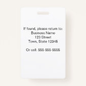 従業員パーソナライズされたの写真IDバッジ色の選択 バッジ (裏面)