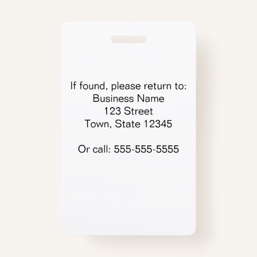 従業員パーソナライズされたの写真IDバッジ色の選択 バッジ (裏面)