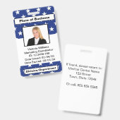 従業員パーソナライズされたの写真IDバッジ バッジ (正面＆裏面)