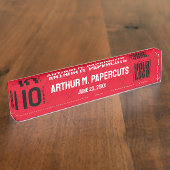 従業員パーソナライズされたの記念日または10年 デスクネームプレート (側面)