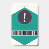 従業員パーソナライズされたロゴと写真IDバッジ バッジ (裏面)