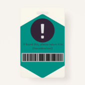 従業員パーソナライズされたロゴと写真IDバッジ バッジ (裏面)