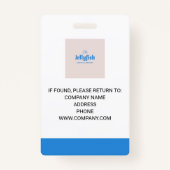 従業員パーソナライズされた企業のの写真IDバッジ バッジ (裏面)