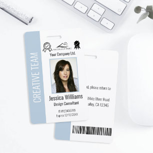 従業員パーソナライズされた企業のの埃の青ID バッジ